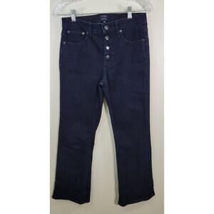 J. Crew Jeans Womens Size 26 High-Rise Crop Flare Button Fly Dark Academia Jeans